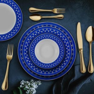 MIREIRA Yemek Takımı Porselen 24 Parça 6 Kişilik Yemek Takımı