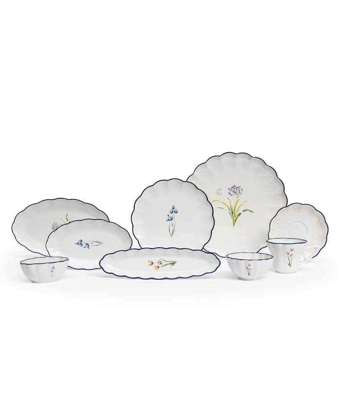 Maxx Doria Flower Blue 6 Kişilik 29 Parça Kahvaltı Takımı