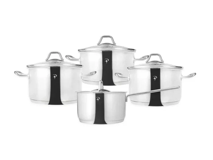 Porland Benigma Çelik Tencere Takımı 8 Parça