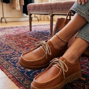 Kadın Hakiki Nubuk Deri Günlük Ayakkabı