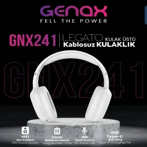 Genax GNX241 LEGATO Kablosuz Bluetooth Kulak Üstü Kulaklık
