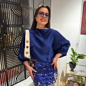 ÇİFT RENKLİ PULLU ETEK