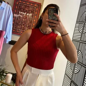 KIRMIZI TRANSPARAN BLUZ