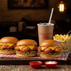 Three Trend Burger Menü