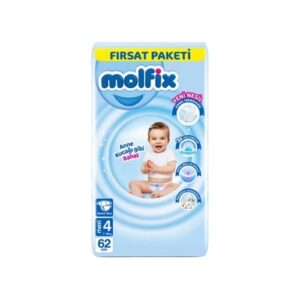 Molfix Bantlı Bebek Bezi Fırsat Pk Maxi Beden:4 (7-14) 62 li