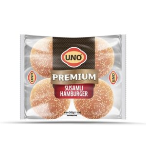Uno Premium Susamlı Hamburger Ekmeği 4lü 340 gr